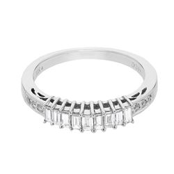 18KT White Gold Ladies Diamond Wedding Band -# 8985
