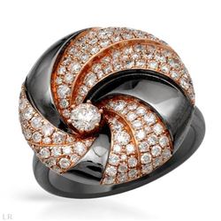14KT Two Tone Gold Ladies Diamond Ring -# 10279