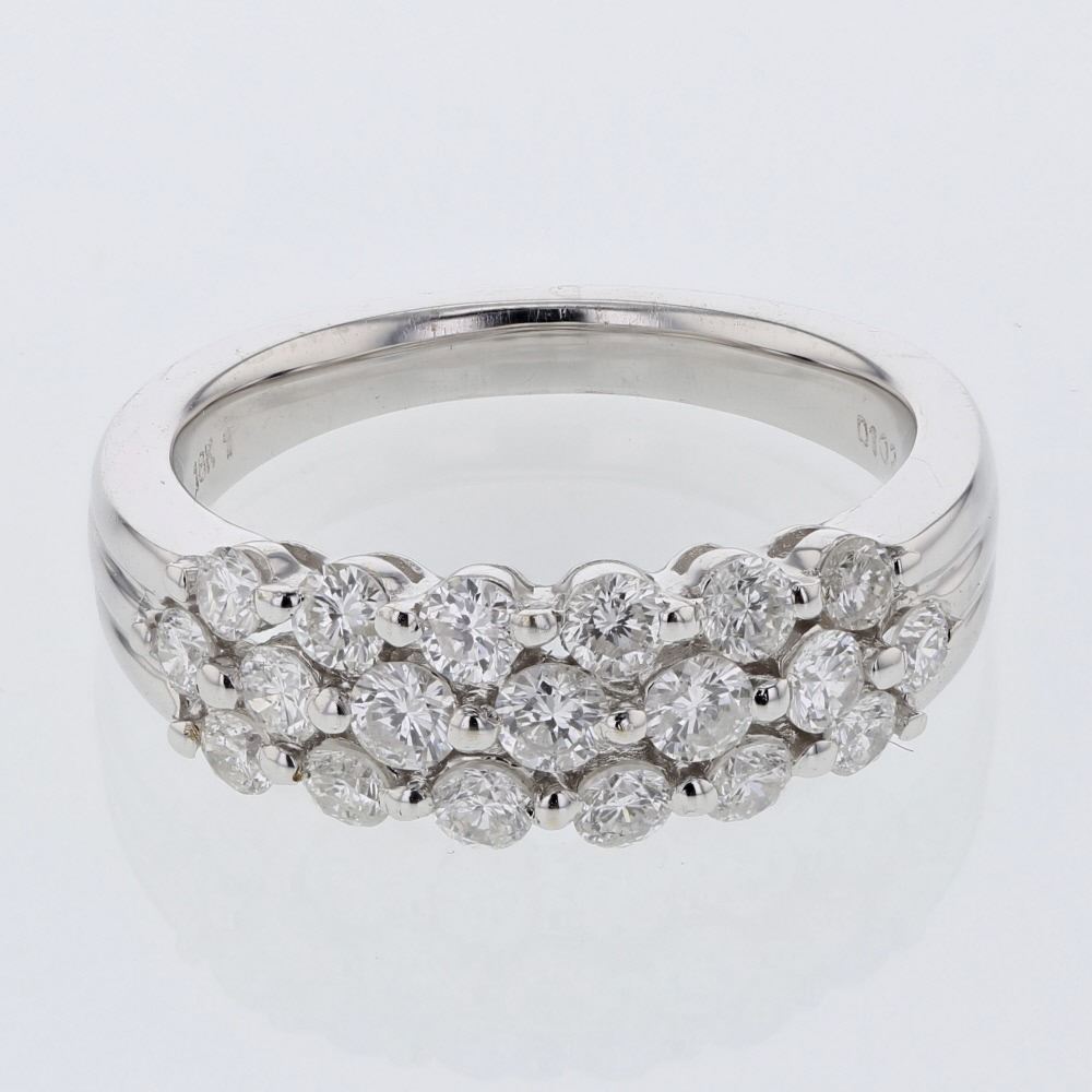 18KT White Gold Ladies Diamond Ladies Ring -# 9951