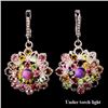 Image 1 : Natural Fancy Tourmaline & White Opal Earrings