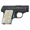 Image 1 : Colt 25 Auto Pistol with Steer Head Grips Serial no. 390201 In original box with mother of pearl ste
