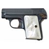 Image 2 : Colt 25 Auto Pistol with Steer Head Grips Serial no. 390201 In original box with mother of pearl ste