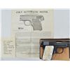 Image 3 : Colt 25 Auto Pistol with Steer Head Grips Serial no. 390201 In original box with mother of pearl ste