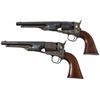 Image 3 : Cased Pair Of Colt Model 1860 Army Revolvers Serial no. 167885 & 168080 cased pair of London Colt 18