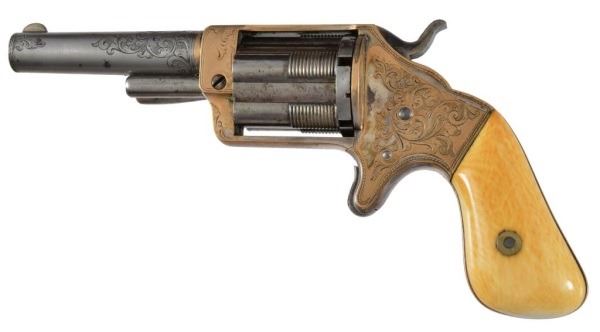 Thomas Blissett Breech Loading Revolver Serial no. 7500 Engraved nicely ...