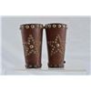 Image 1 : Spotted Star Pattern Leather Cowboy Wrist Cuffs