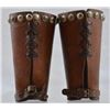 Image 3 : Spotted Star Pattern Leather Cowboy Wrist Cuffs