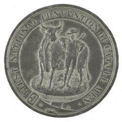First National Convention Of Cattle Men Medal 1884 November 17th 1884 in St. Louis.  Marked Mermod &