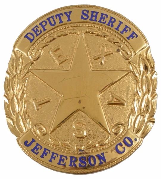 Jefferson Country Texas Deputy Sheriff Badge