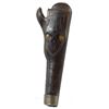 Image 2 : California Open Top Carved Eagle Holster Unmarked. deep carved eagle design with silver tip. Colt 18
