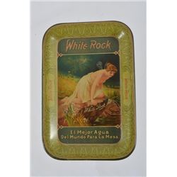 White Rock Whiskey Advertising Tip Tray in Spanish Authentic early  tip tray in Spanish.