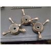 Image 1 : 3 Handle Turn Wheels, 3 Wheels Total