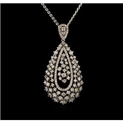 14KT White Gold 1.50 ctw Diamond Pendant With Chain