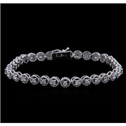 1.60 ctw Diamond Bracelet - 14KT White Gold