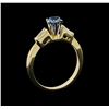 Image 4 : 0.67 ctw Blue Diamond Ring - 14KT Yellow Gold
