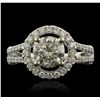 Image 1 : 14KT White Gold 1.52 ctw I-1/Very Light Yellow Diamond Ring