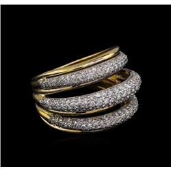 1.74 ctw Diamond Ring - 14KT Two-Tone Gold