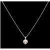 Image 2 : 1.15 ctw Yellow Diamond Pendant With Chain - 14KT White Gold