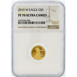 2010-W NGC PF 70 Ultra Cameo $5 American Eagle Gold Coin