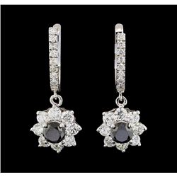 4.29 ctw Diamond Earrings - 14KT White Gold