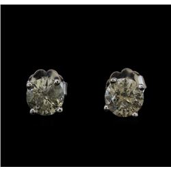 14KT White Gold 1.36 ctw Diamond Stud Earrings