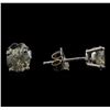 Image 2 : 14KT White Gold 1.36 ctw Diamond Stud Earrings