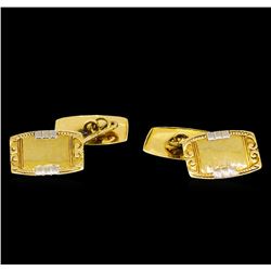 18KT Yellow Gold Cuff Links