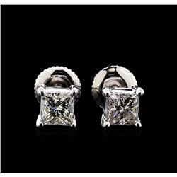 1.20 ctw Diamond Solitaire Earrings - 14KT White Gold