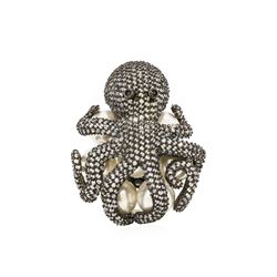 Sterling Silver Octopus Ring