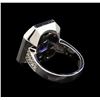 Image 3 : 14KT Rose and White Gold 4.29 ctw Tanzanite and Diamond Ring