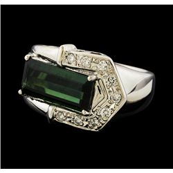 2.34 ctw Tourmaline and Diamond Ring - Platinum