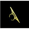 Image 4 : CZ Single Line Bar Ring - Gold Plated