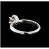 Image 3 : 14KT White Gold 0.70 ctw Round Cut Fancy Brown Diamond Solitaire Ring