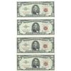 Image 1 : 1963 $5 Fine Red Seal Bill Lot of 4