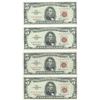 Image 2 : 1963 $5 Fine Red Seal Bill Lot of 4