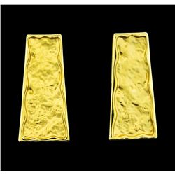 Rectangular Bar Earrings - Gold Plated