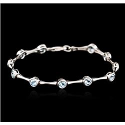 14KT White Gold 5.50 ctw Topaz Bracelet