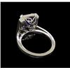 Image 3 : 6.32 ctw Tanzanite and Diamond Ring - 14KT White Gold