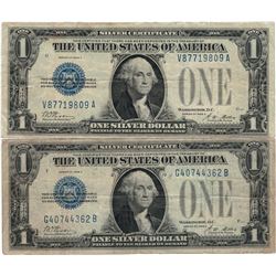 1928 $1 Silver Certificate Currency Lot of 2