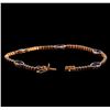 Image 3 : 1.19 ctw Diamond Evil Eye Bracelet - 14KT Rose Gold