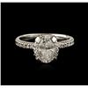Image 2 : 18KT White Gold 1.29 ctw Diamond Ring