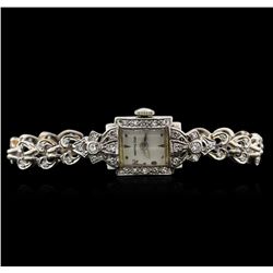 Hamilton 14KT White Gold Diamond Vintage Ladies Watch