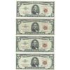 Image 1 : 1963 $5 Fine Red Seal Bill Lot of 4