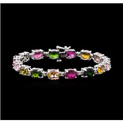 18.25 ctw Tourmaline and Diamond Bracelet - 14KT White Gold