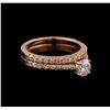 Image 1 : 1.10 ctw Diamond Wedding Ring Set - 14KT Rose Gold