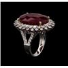 Image 4 : 14KT White Gold 21.83 ctw Ruby and Diamond Ring