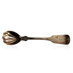 Fiddle Tip Coin Silver Salt/Mustard Spoon