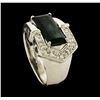 Image 4 : 2.34 ctw Tourmaline and Diamond Ring - Platinum