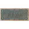 Image 2 : 1864 $5 Confederate States of America Bank Note