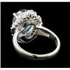 Image 3 : 2.60 ctw Aquamarine and Diamond Ring - Platinum